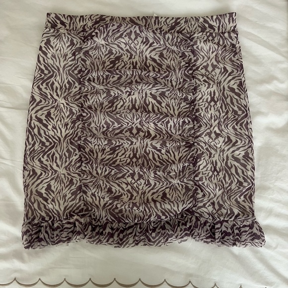 Free people mini skirt in purple zebra pattern - Picture 2 of 3